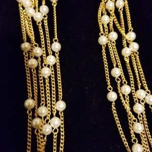 Six strand bead necklace